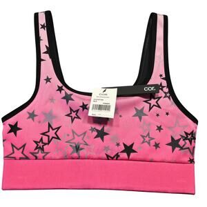 Cor by Ultracor Pink Sports Bra Activewear NEW Stretch Scoop Womens  XS Juniors